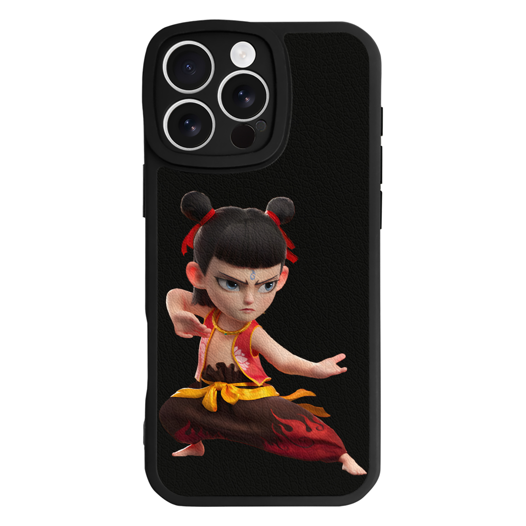 （画像用） Ne Zha 2 ナタ 魔童の大暴れ 【iPhone 16シリーズ対応】シリコンスマホケース（レザー調） 材質：シリコン